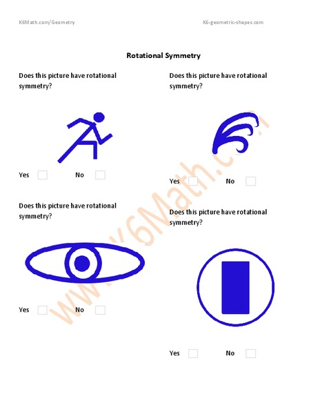 Rotational Symmetry Worksheet