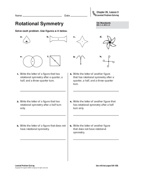 Rotational Symmetry Worksheet