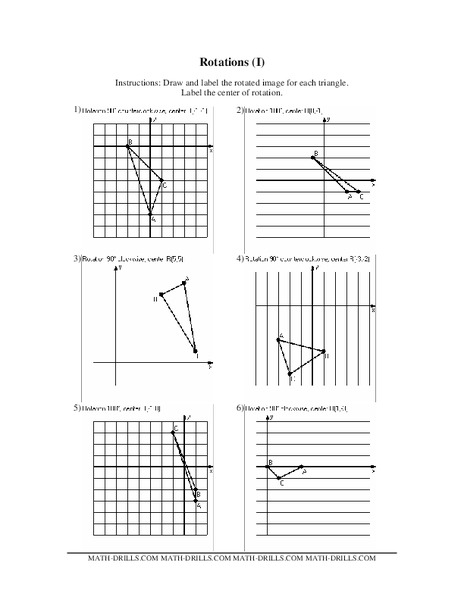 Rotations Worksheet