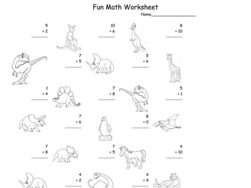 Addition Practice Worksheet