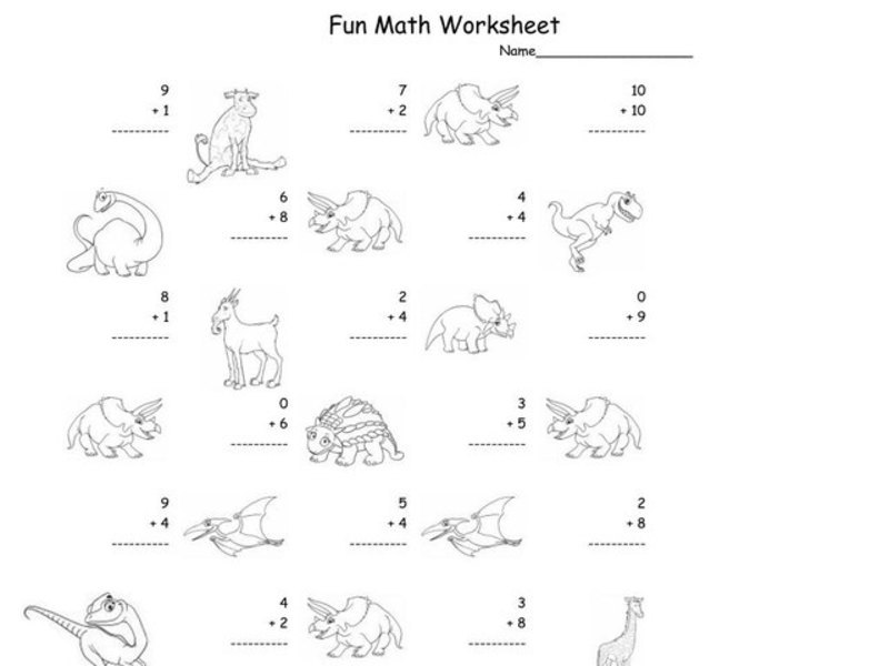 Addition Practice Worksheet
