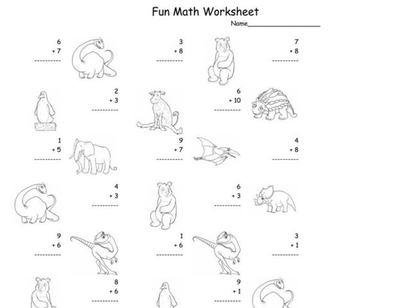 Addition Practice Worksheet