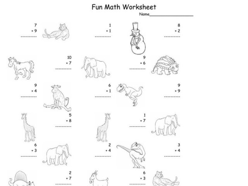 Addition Facts Practice Worksheet