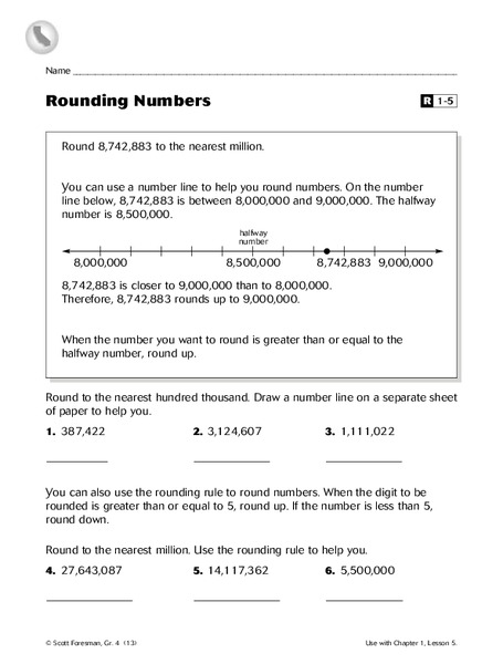 Rounding Numbers Worksheet