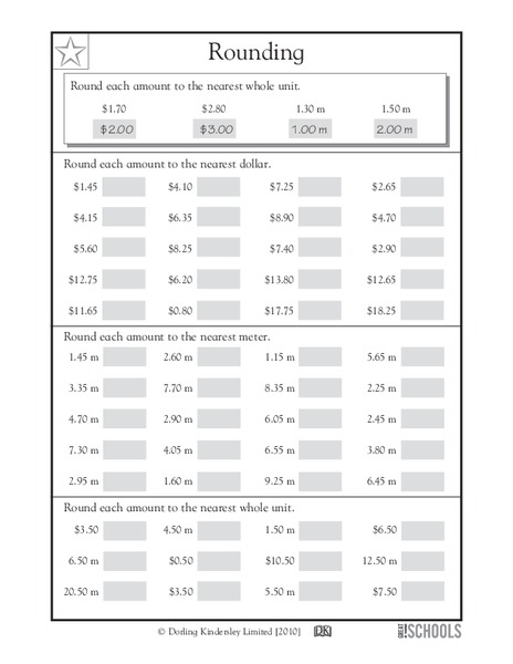 Rounding to the Nearest Whole Number Worksheet