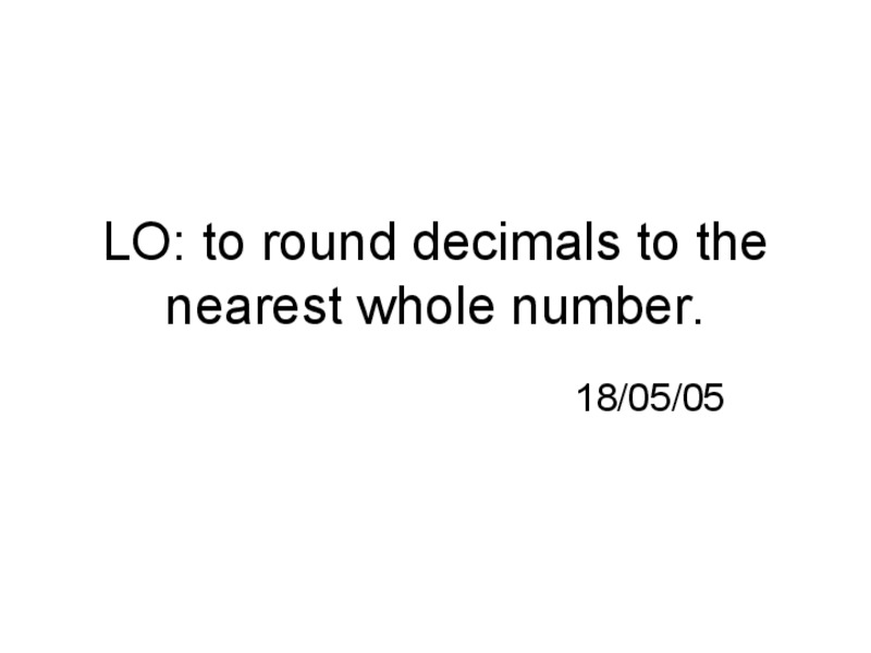 Rounding Whole Numbers PPT