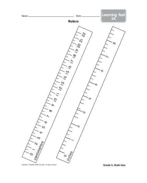 Rulers Worksheet