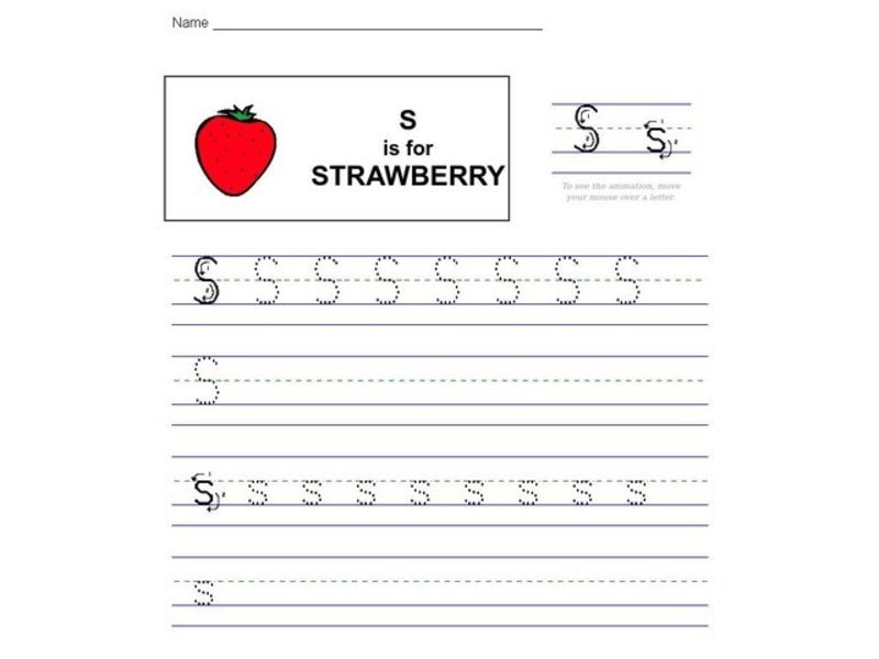 S Is For Strawberry Worksheet