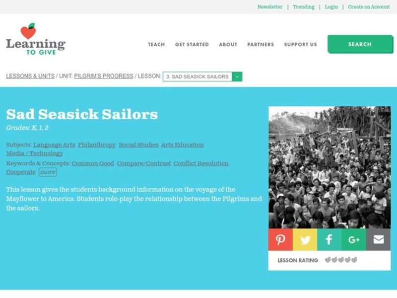 Sad Seasick Sailors Lesson Plan