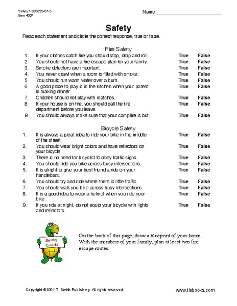 Safety Worksheet