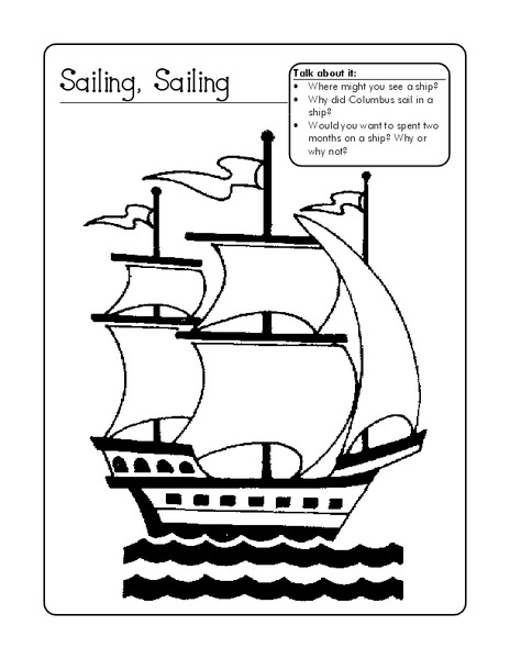 Sailing, Sailing Worksheet