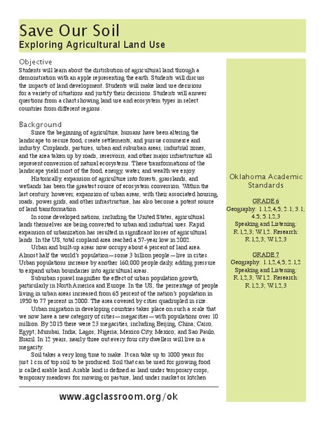 Save Our Soil Lesson Plan
