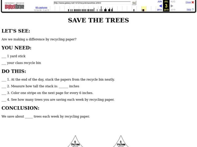 Save the Trees Worksheet