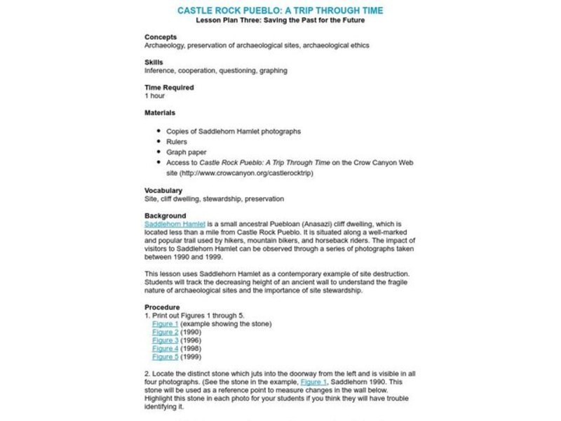 Saving the Past for the Future Lesson Plan