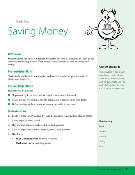Saving Money Lesson Plan