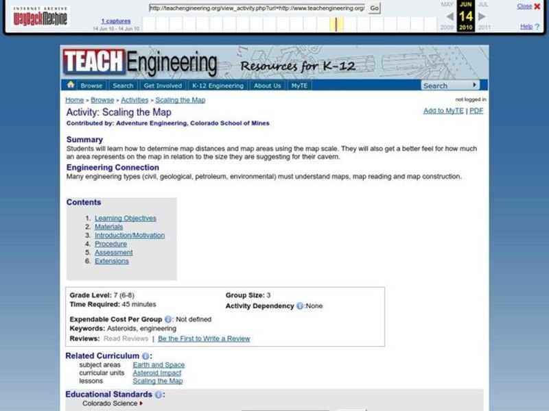 Scaling the Map Lesson Plan