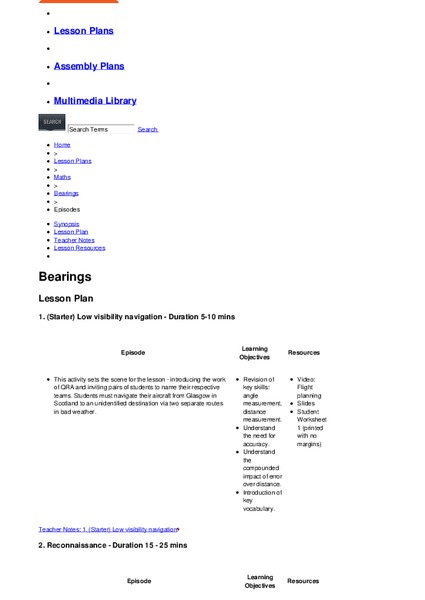 Scatter Plots Lesson Plan