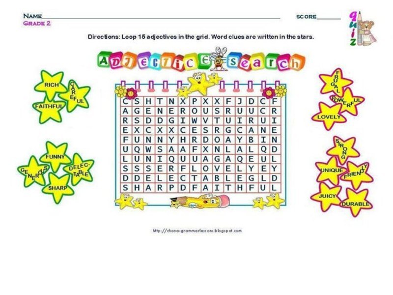 Adjectives Worksheet