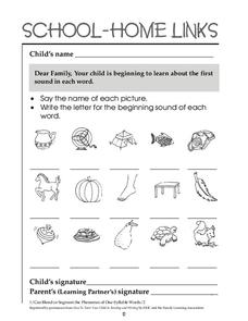 School-Home Links Worksheet