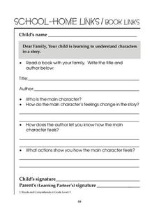 School-Home Links: Book Links 5 Worksheet
