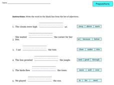 Adjectives Worksheet