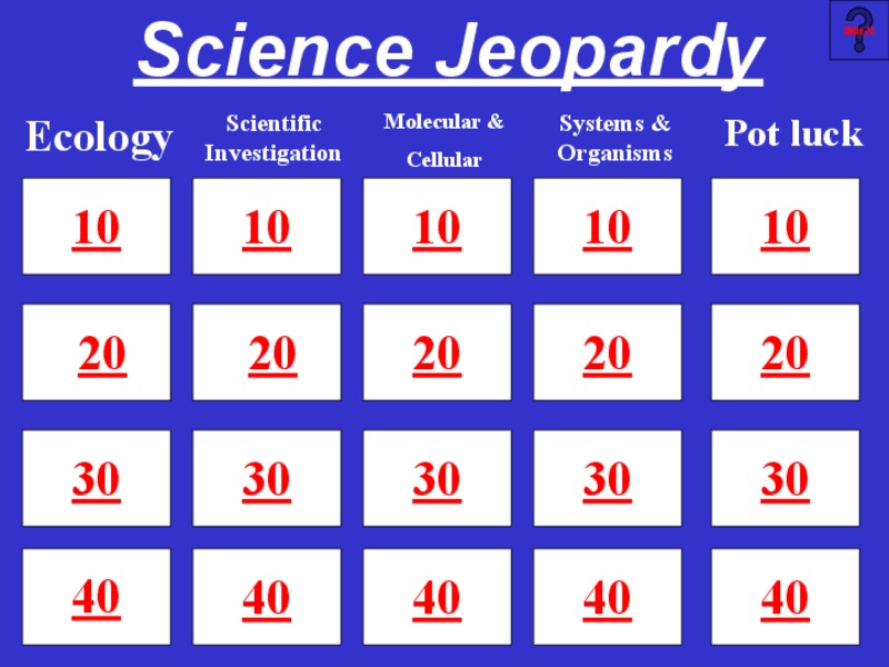 Science Jeopardy PPT