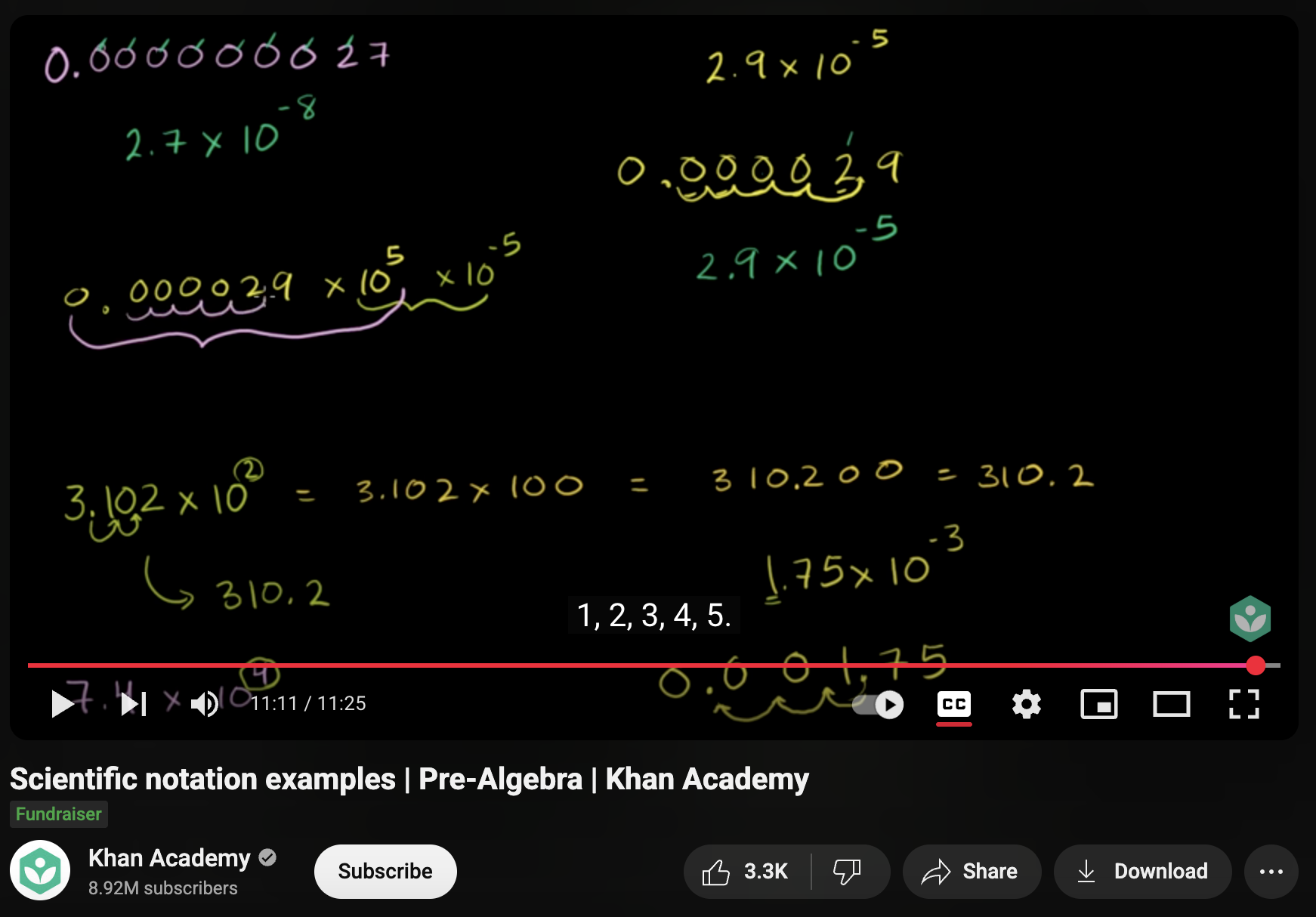 Scientific Notation Examples, Pre-Algebra Instructional Video