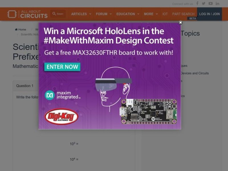 Scientific Notation and Metric Prefixes Worksheet