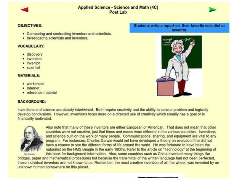 Scientists and Inventors Lesson Plan