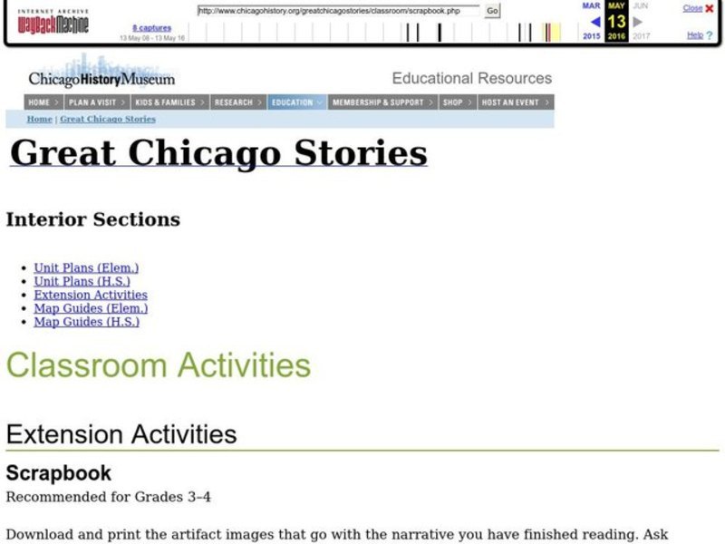 Scrapbook Lesson Plan