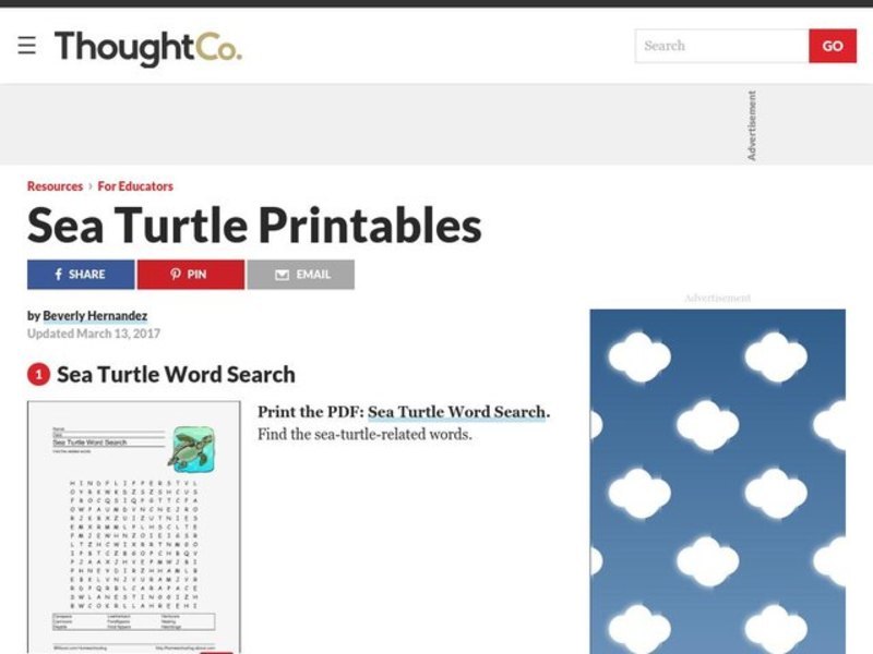 Sea Turtle Alphabet Activity Worksheet