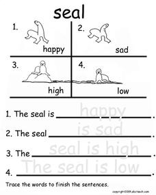 Seal Worksheet
