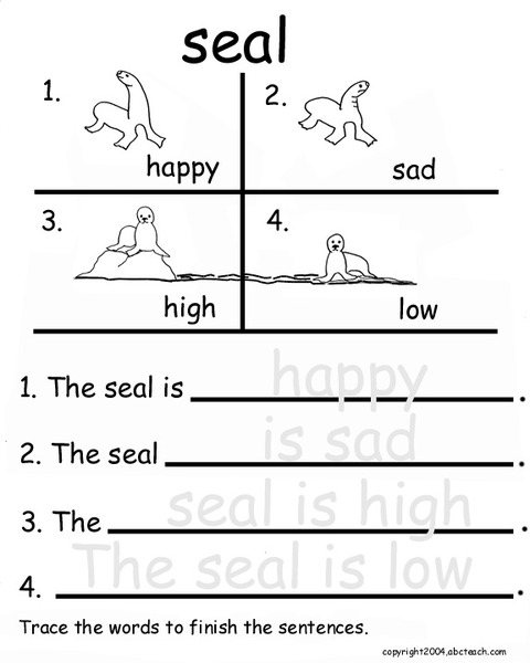 Seal Worksheet