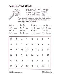 Search, Find, Circle Worksheet