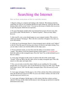 Searching the Internet Activity