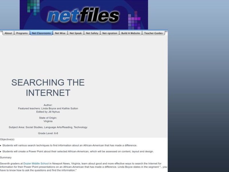 Searching the Internet Lesson Plan