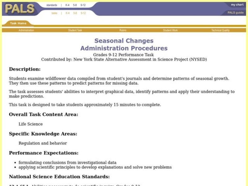 Seasonal Changes Lesson Plan