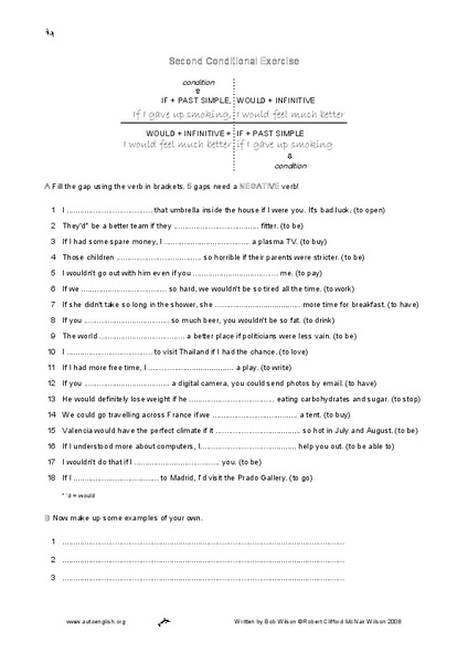 Second Conditional Exercise Worksheet