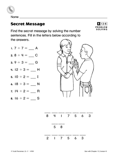 Secret Message Worksheet