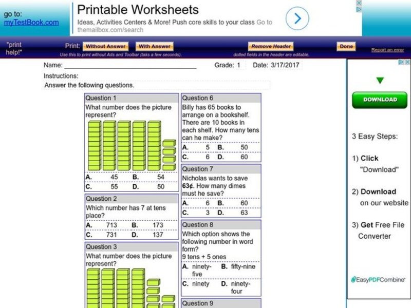 Addition word problems Worksheet