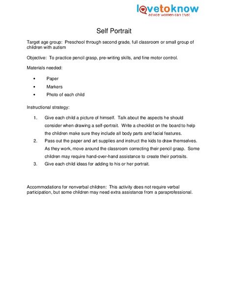Self-Portrait Lesson Plan