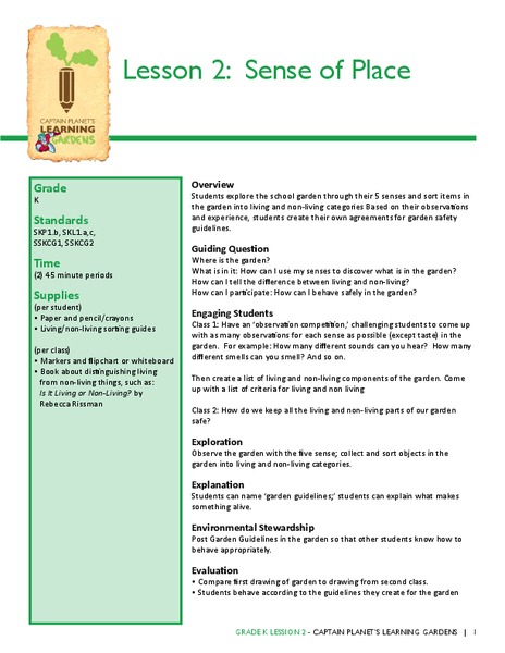 Sense of Place Lesson Plan