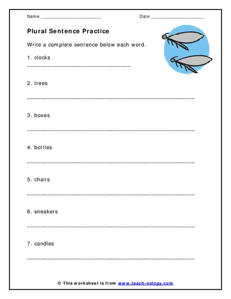 Sentence Building Worksheet