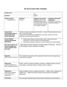 Sentences and Sequencing Lesson Plan