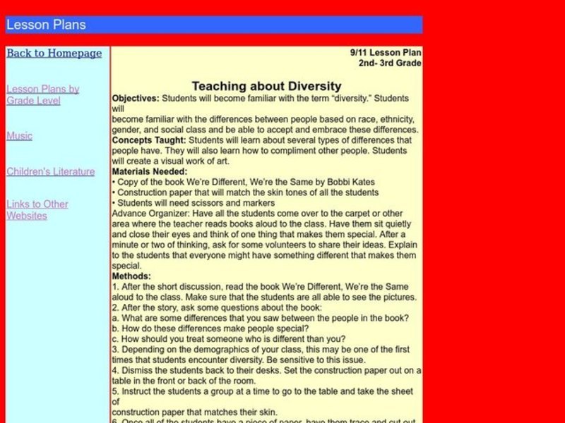 September 11, 2001 Lesson Plan