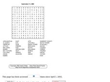 September 11, 2001 Worksheet