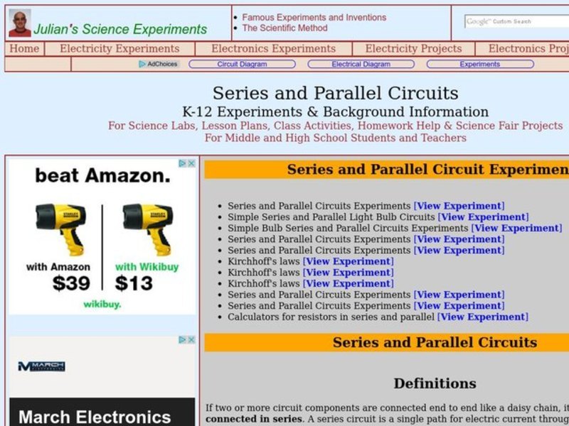 Series and Parallel Circuits Lesson Plan