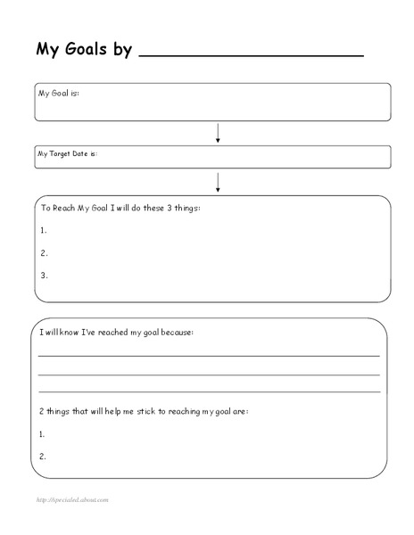 Setting Goals Worksheet