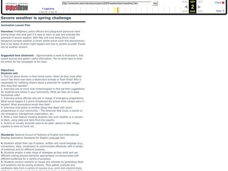 Severe Weather is Spring Challenge Lesson Plan