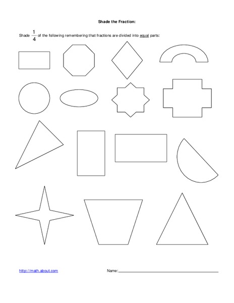 Shade the Fractions Worksheet